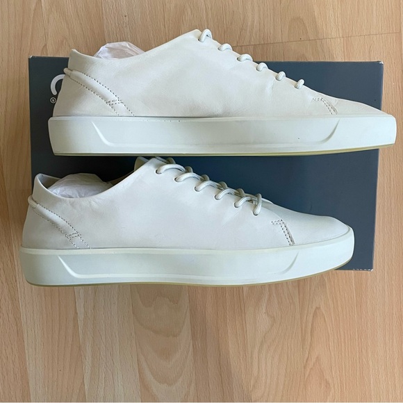 NEW ECCO Soft 8 Comfort 100% Leather Sneaker, Shadow White Off White Size 9, NIB - Picture 12 of 15